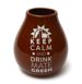 Ceramic Cup Luka Dark Brown Logo 350ml