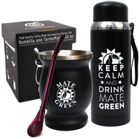 Oryginalny zestaw do yerba mate od Gaucho Cebar TermoMate Black 230 ml +Al 221
