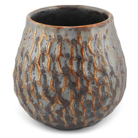 PRACTICAL CERAMIC MATERO 'BEEHIVE' MOTIVE EASY TO CLEAN AND MAINTAIN FOR YERBA