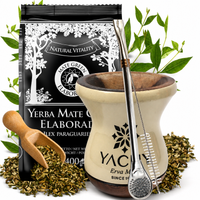 Naczynie do Yerba mate Chimarrao Yacuy Cuia De Madeira Imbuia 200-220 ml - beżowa
