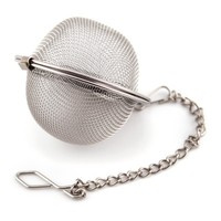 Nierdzewny zaparzacz Kleszcze - okrągłe sitko z długą rączką