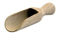 Wooden beechwood scoop