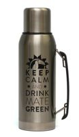 Yerba Mate Flask Mate Green Pour Spout Precision and Handle capacity 1L