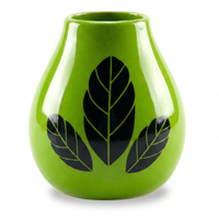 Ceramic Cup Luka Hoja Green 350ml