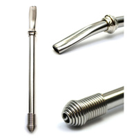 Bombilla MUELLE with silver ring (17,5 cm) INOX / RING