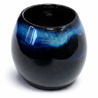 Matero Ceramico LUKA DARK BLUE 350 ml z z logo MATE GREEN