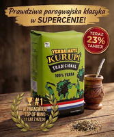 Traditional and STRONG Paraguayan Yerba mate KURUPI CLASICA 500g UNIQUE TASTE