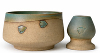 Ceramiczny zestaw do przygotowania herbaty Matcha - Miseczka i Podstawka pod Chasen