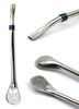 Bombilla LIZA stainless steel with Blue ring (length.19 cm), dark blue ring