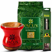 Naczynie do Yerba mate Chimarrao Yacuy Cuia De Madeira Imbuia 200-220 ml - czerwona