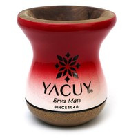 Naczynie do Yerba mate Chimarrao Yacuy Cuia De Madeira Imbuia 200-220 ml - czerwona ombre