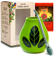 Zestaw Un Poco El Pajaro w pudełku: El Pajaro Guarana 50g + Matero Marmol Blue + Bombilla Liza
