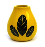Ceramic Cup Luka Hoja Yellow 350ml