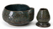 Ceramiczny zestaw do przygotowania herbaty Matcha - Miseczka i Podstawka pod Chasen