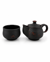 Ceramiczny zestaw do przygotowania herbaty Matcha - Miseczka i Podstawka pod Chasen