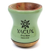 Naczynie do Yerba mate Chimarrao Yacuy Cuia De Madeira Imbuia 200-220 ml - pistacjowa