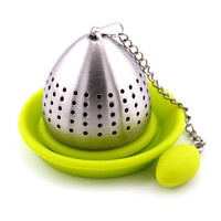 Metalowy zaparzacz na łańcuszku  Koszyczek do herbaty ziół yerba mate od Gaucho Cebar