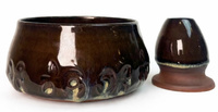 Ceramic Matcha Tea Making Set - Bowl and Chasen Stand