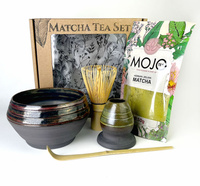 Zestaw Matcha Tea Set z ceramicznymi akcesoriami handmade w pudełku na prezent