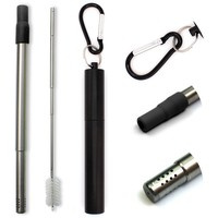 Teleskopowa Bombilla Turismo Black - Zestaw w metalowym etui + szczoteczka