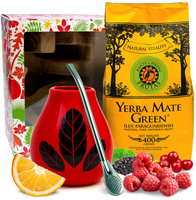 EXCLUSIVE set with Yerba Mate Mas Energia Guarana 400g + Hoja Red + Liza