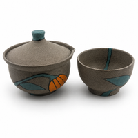 Ceramiczny zestaw do przygotowania herbaty Matcha - Miseczka i Podstawka pod Chasen