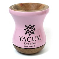 Naczynie do Yerba mate Chimarrao Yacuy Cuia De Madeira Imbuia 200-220 ml - czerwona ombre