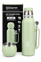 Yerba Mate Flask Mate Green Pour Spout Precision  and Handle capacity  1L