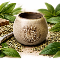 Matero ceramiczne toczone na kole "Skrzyp Polny" ok. 220 - 250 ml