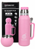 Termos SET DE MATE PLUS Lila róż YERBA MATE 1,3 L + TYKWA + BOMBILLA
